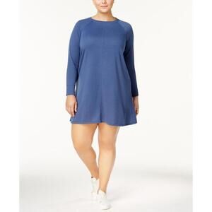 No Comment Womens Plus Size Lace-Back Sweatshirt Dress Size 1X